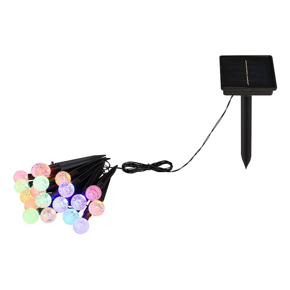 SOLCELLELAMPE GLOBO LYSSLYNGE FLERFARGET 20 LAMPER