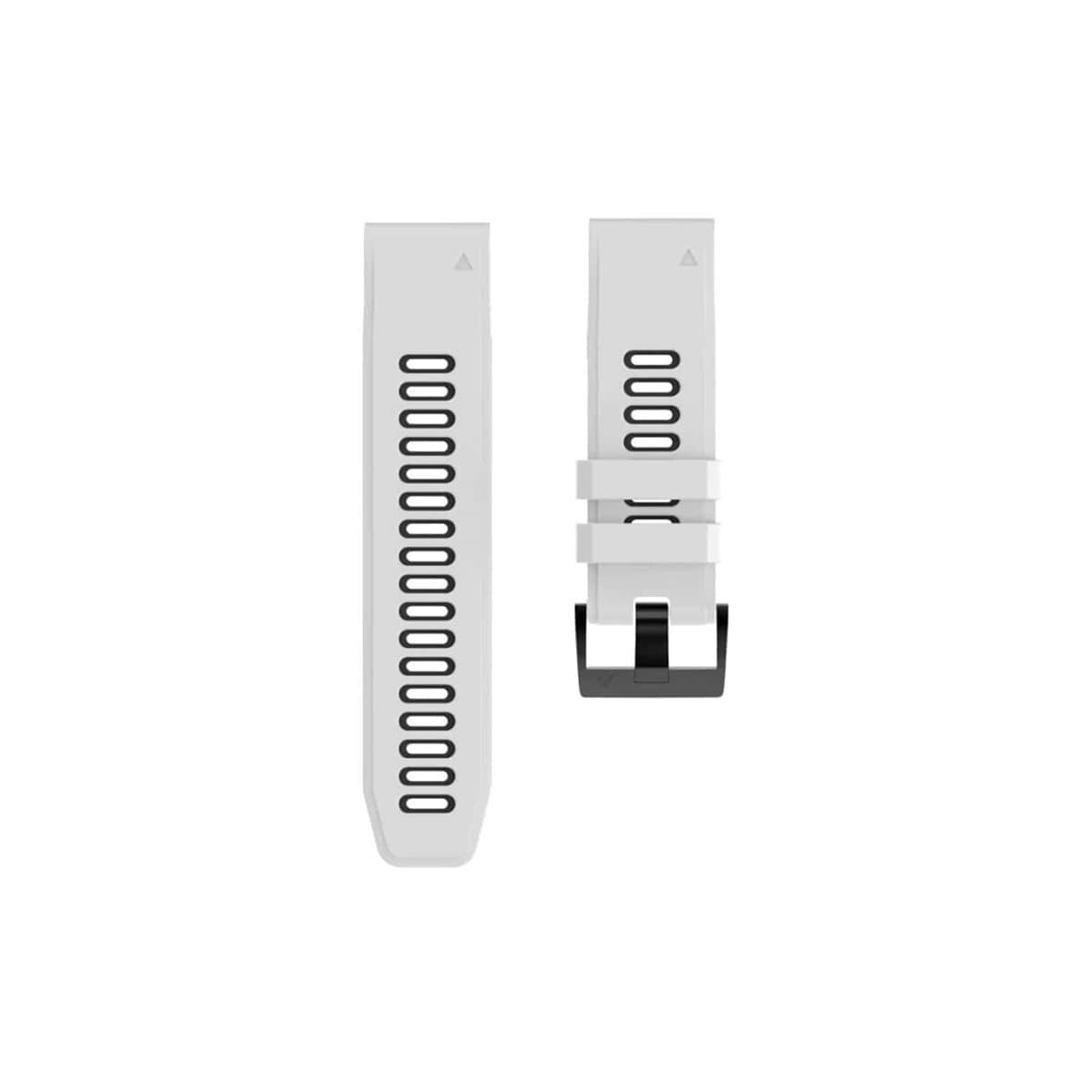 Twin klokkereim Garmin Fenix E - Hvid/sort