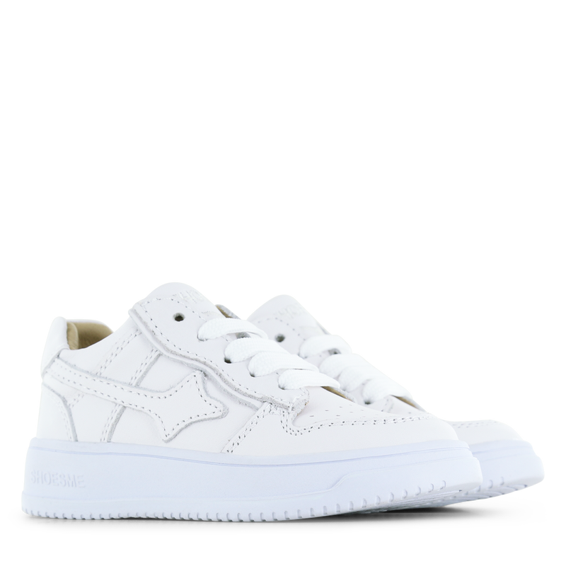 Shoesme witte sneaker Microfiber leer | Uni schoenen