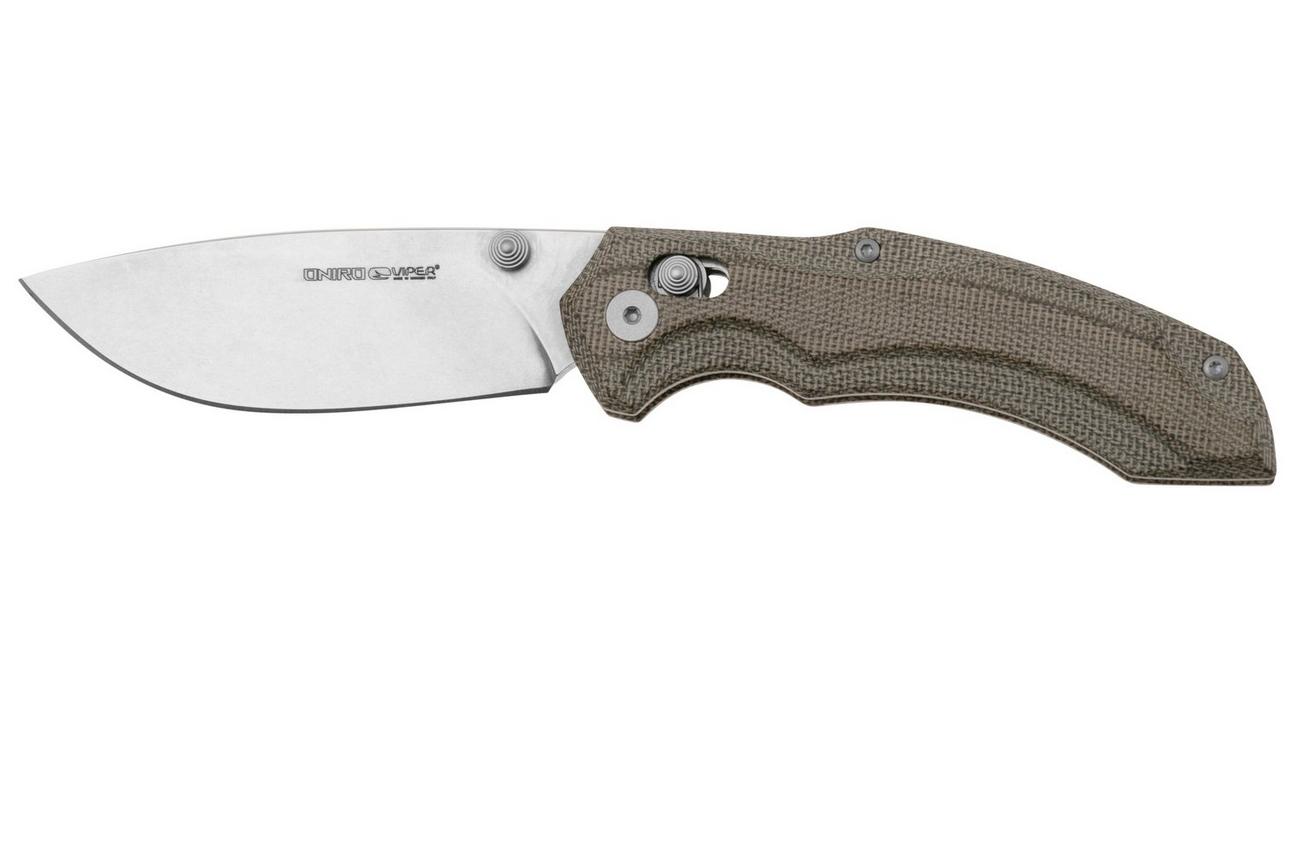 Viper Oniro V6012CG Green Canvas Micarta zakmes, Denis Simonutti design
