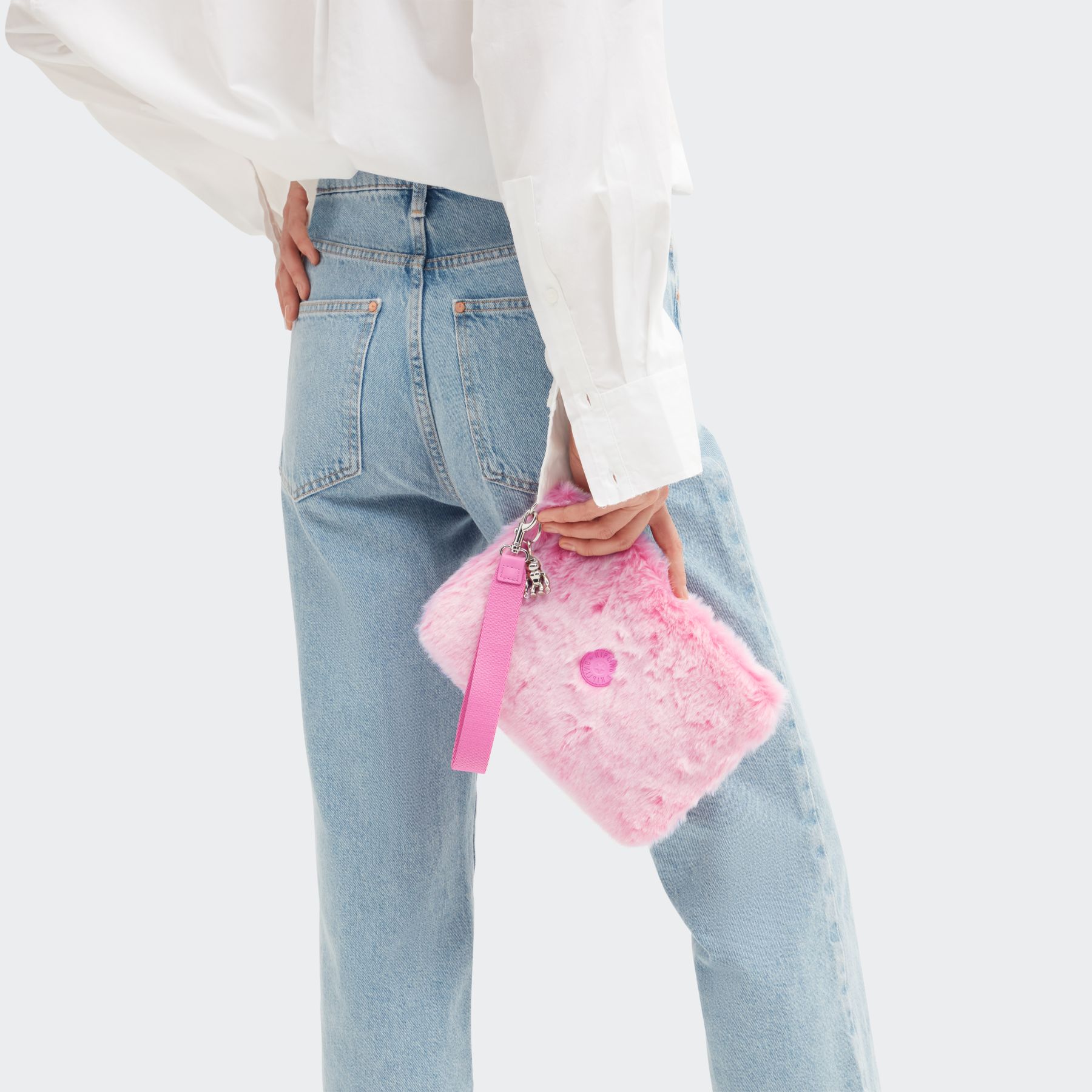 FANCY Grande pochette plate avec dragonne - Valentine Pink