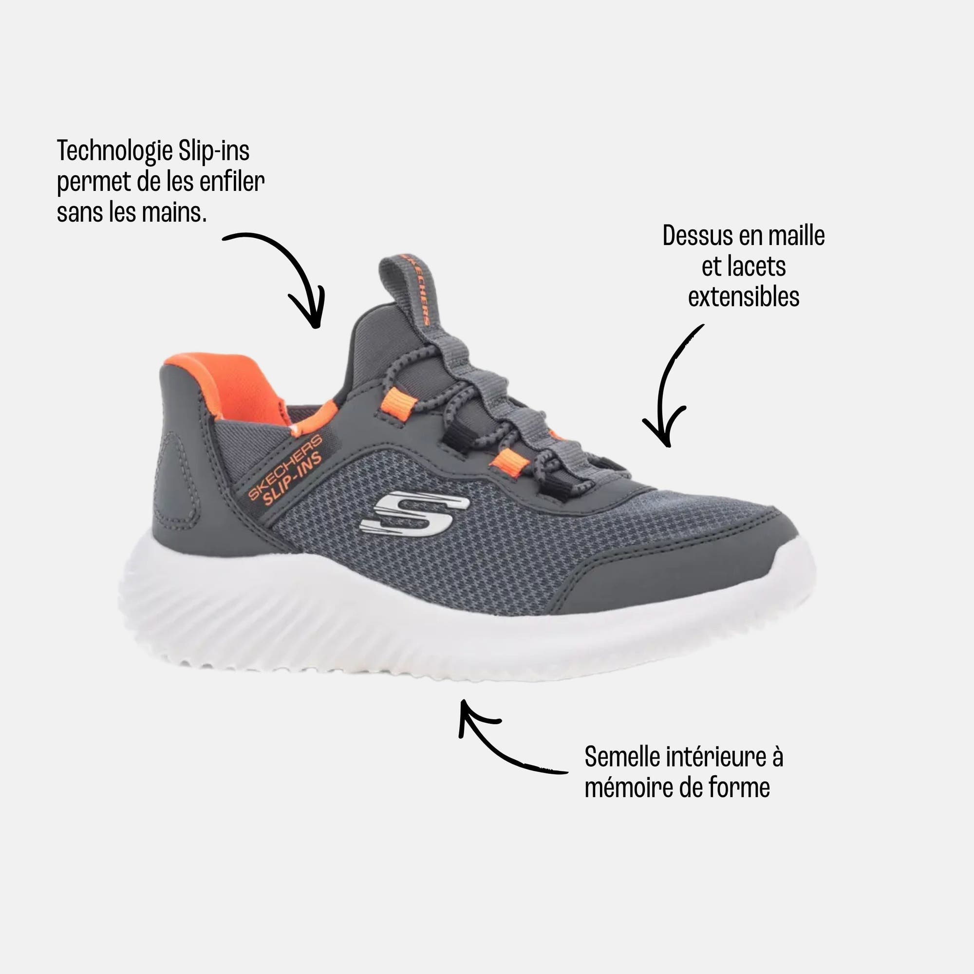 Sneakers Garçon gris