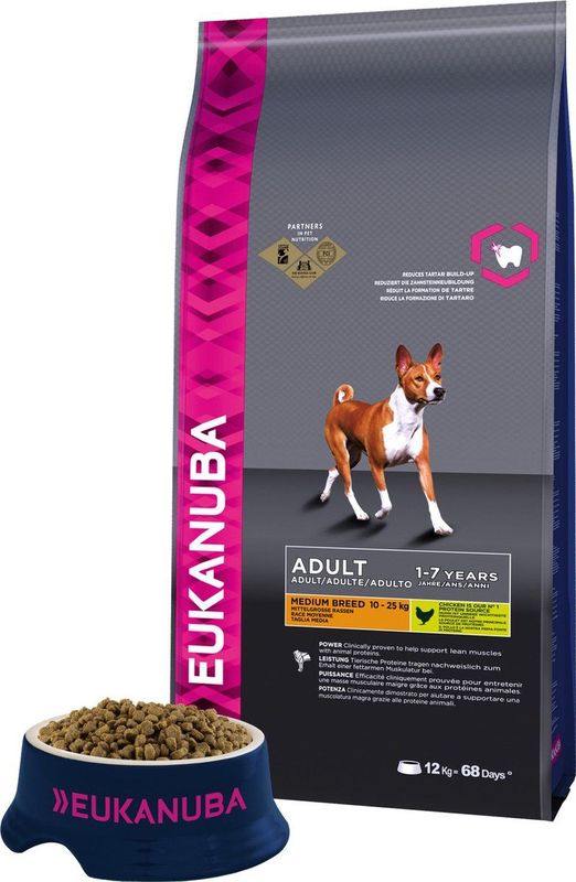 Eukanuba Active Adult Medium Breed Kip - Hondenvoer - 12 kg