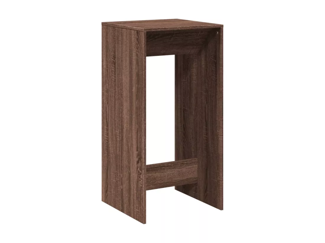 Table de bar chêne marron 51x50x103,5 cm bois d'ingénierie