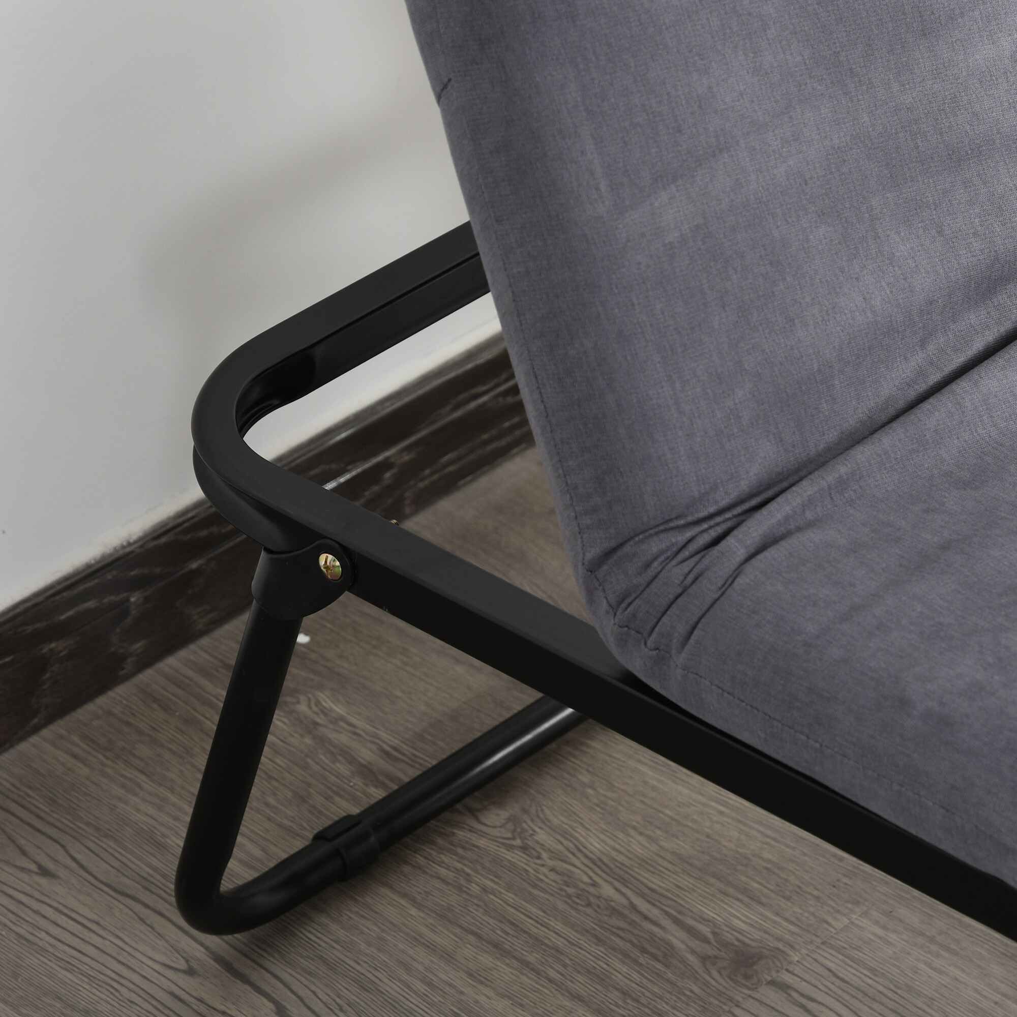 HOMCOM 2-in-1 Schlafsofa auch als Hocker grau 192 x 68 x 37 cm (LxBxH)