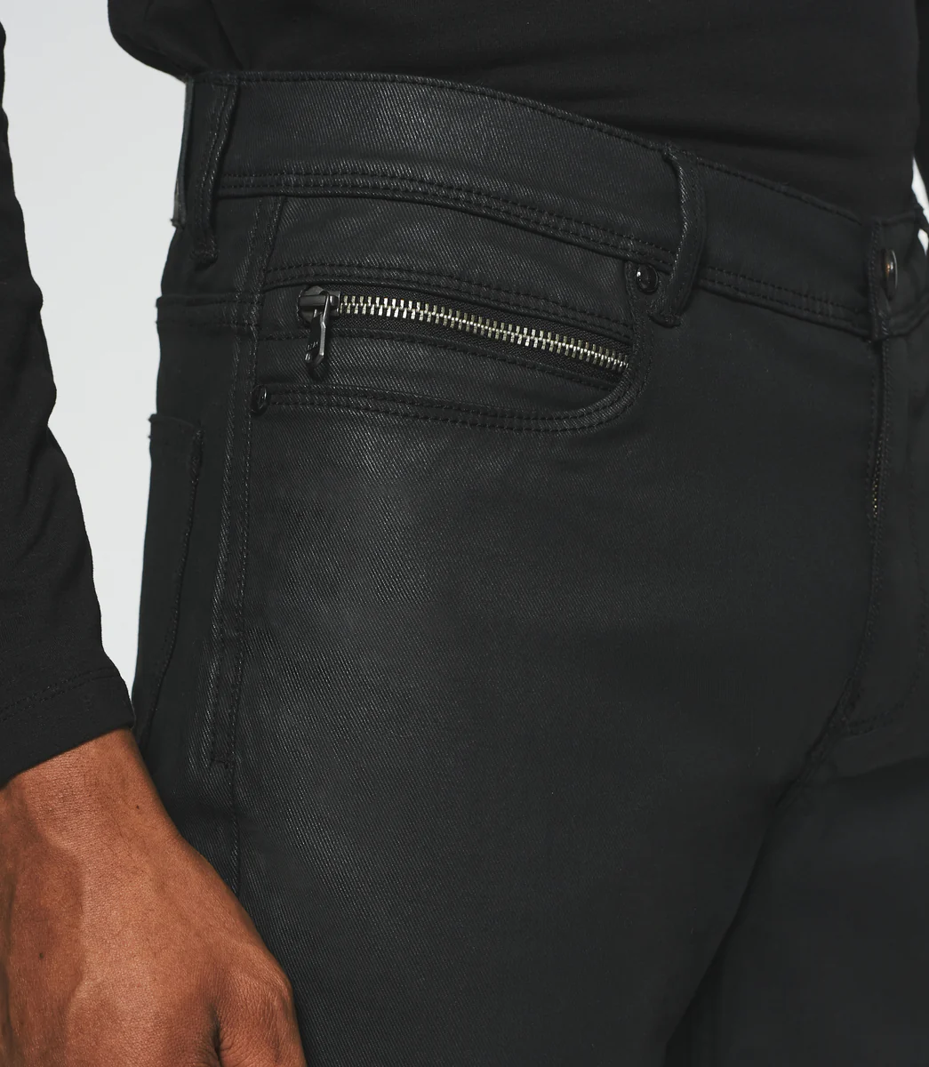 Jean slim denim enduit noir ENDUIT