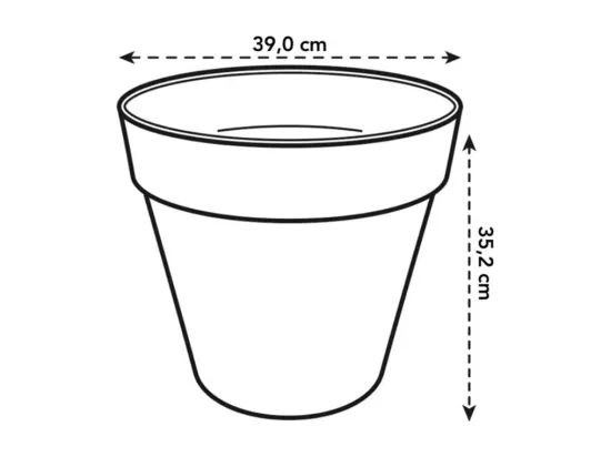 Pot de fleurs rond Loft Urban avec roues Ø 40 x H.35 cm - Anthracite
