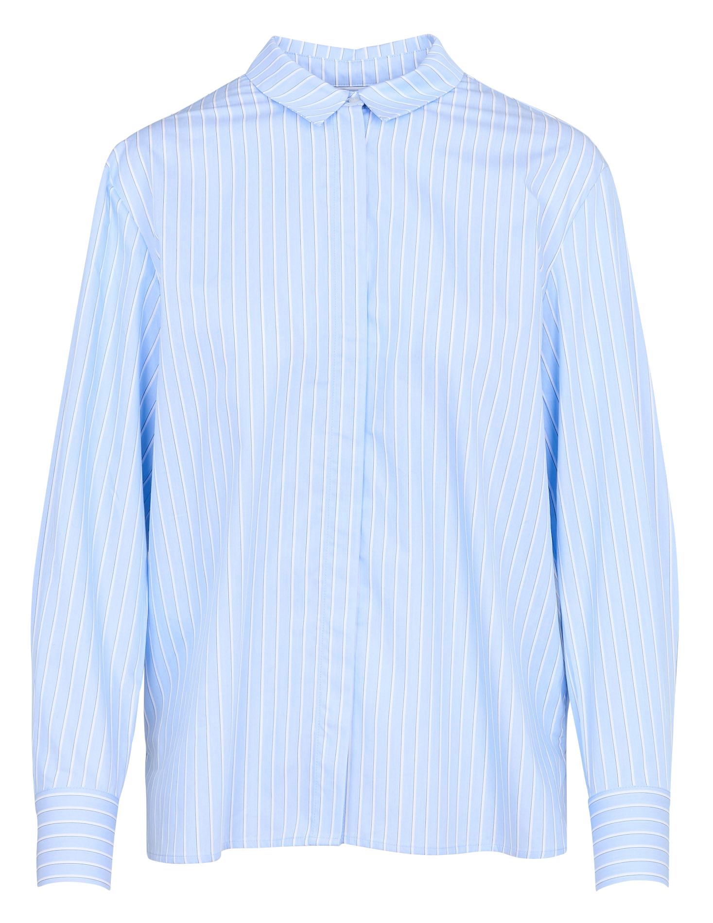 ESMERALDA - Chemise col classique à rayures | Bleu