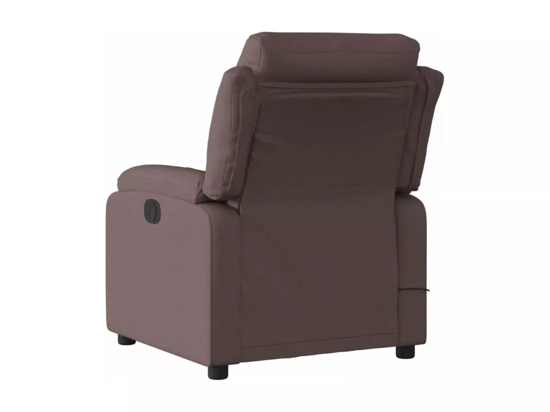 Fauteuil massant inclinable Marron foncé Tissu