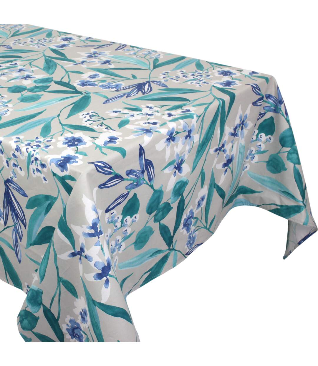 Nappe rectangle 160x350 cm ANITA vert emeraude coton +
