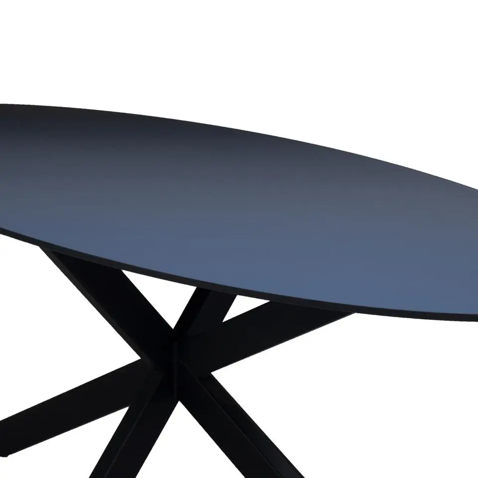 Eettafel Zwart Fenix Metaal - 200x90x76cm - Harper