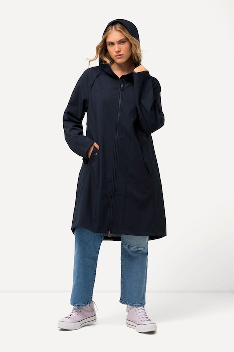 HYPRAR Softshell-Longjacke, wasserabweisend, Kapuze