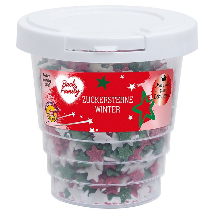 BACK FAMILY Streudekore 60 g, Sterne Winter