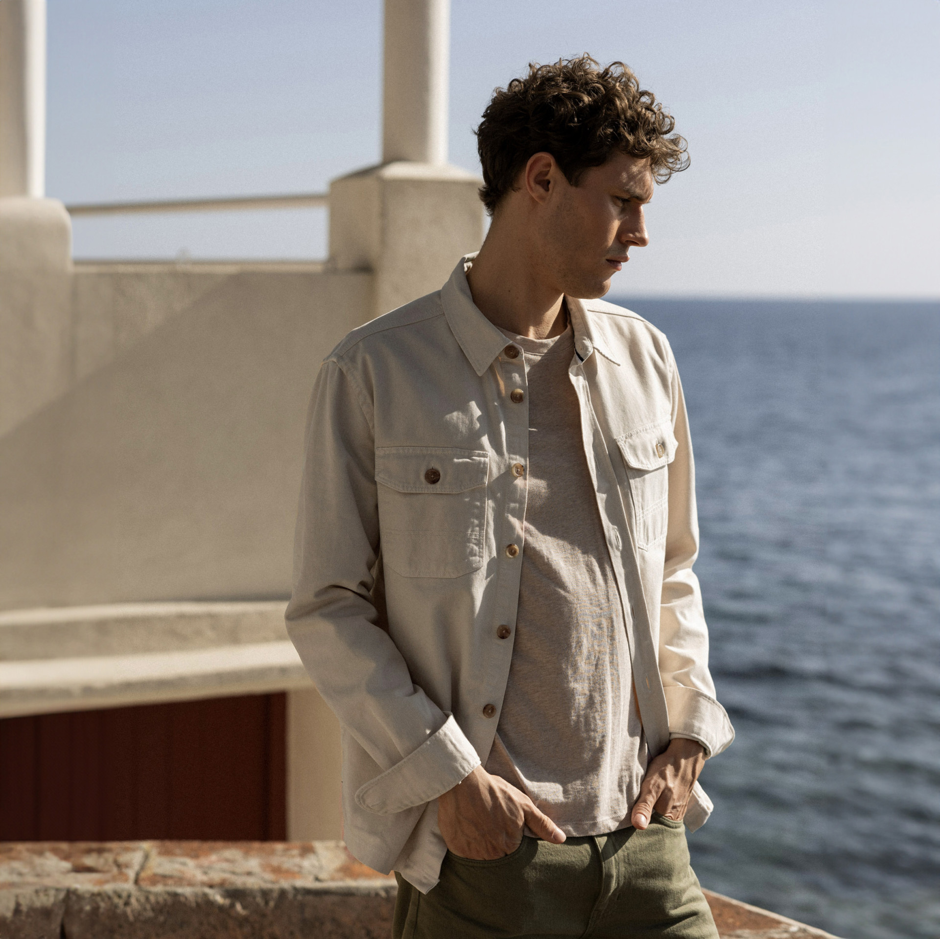 Sur-chemise écrue Coton et coton recyclé - modèle Cerilly