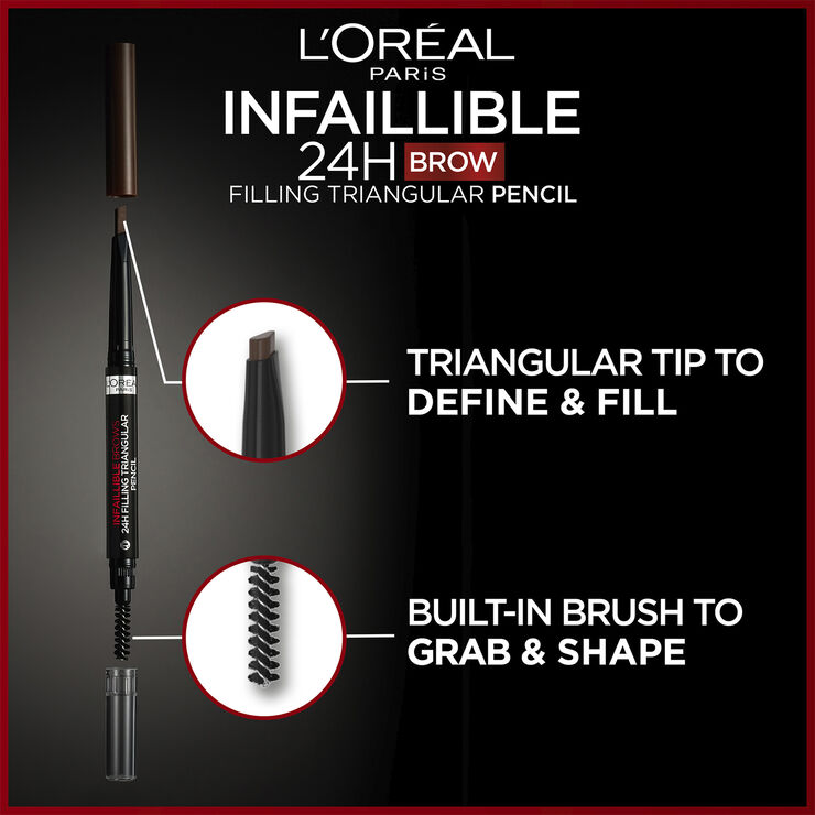 L'Oréal Paris Infaillible Brows 24H Filling Triangular Pencil Ebony 1. 0