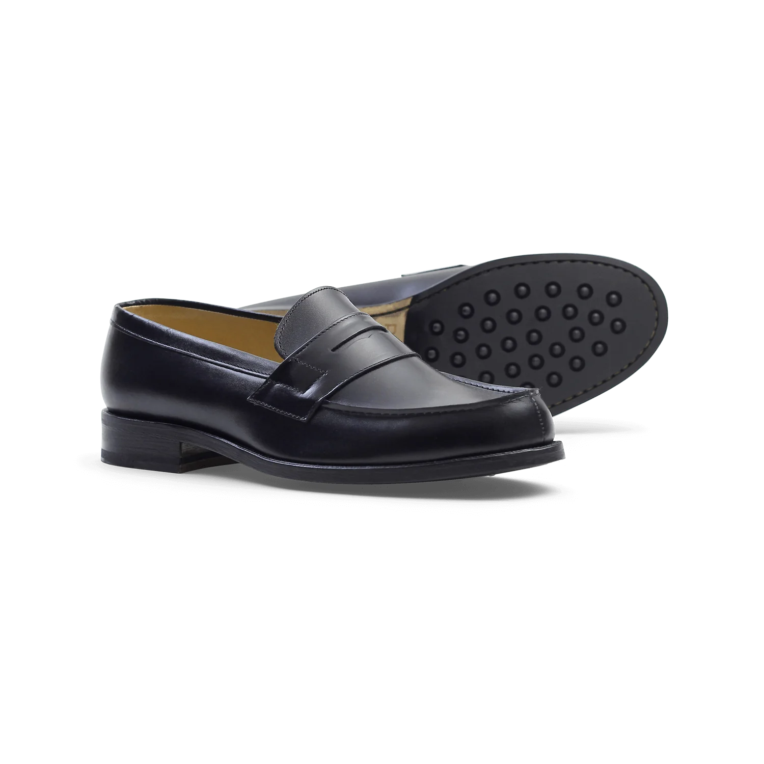 Maker-Mocassin en cuir noir
