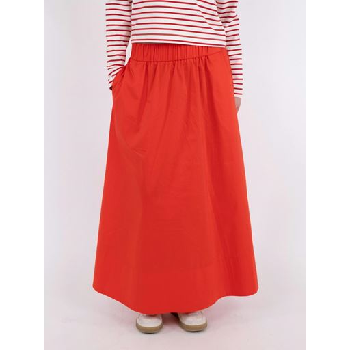 Neo Noir Yara Long Poplin Nederdel, Red, 36