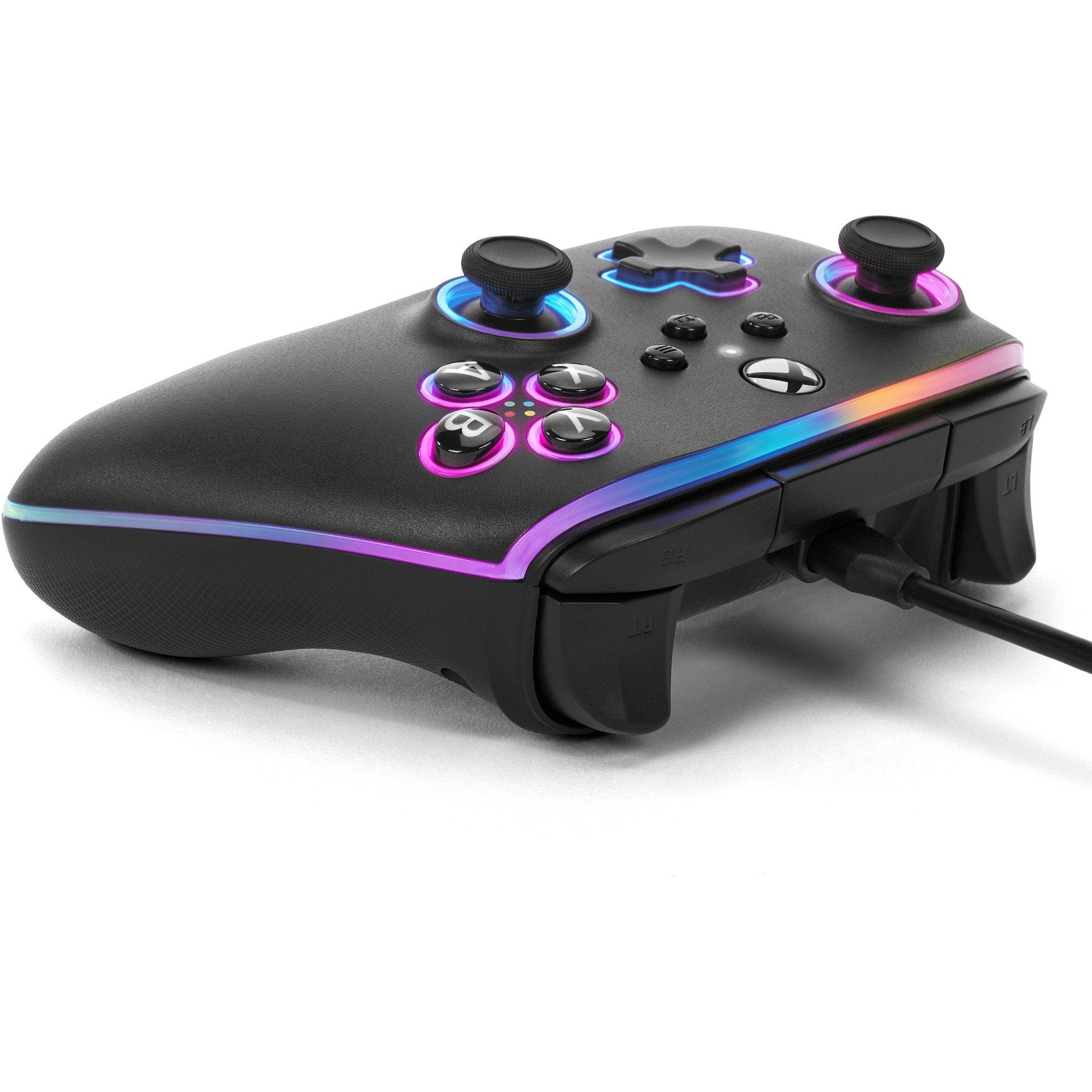 PowerA Advantage Wired Controller for Xbox Series XS with Lumectra  RGB LED Strip Black