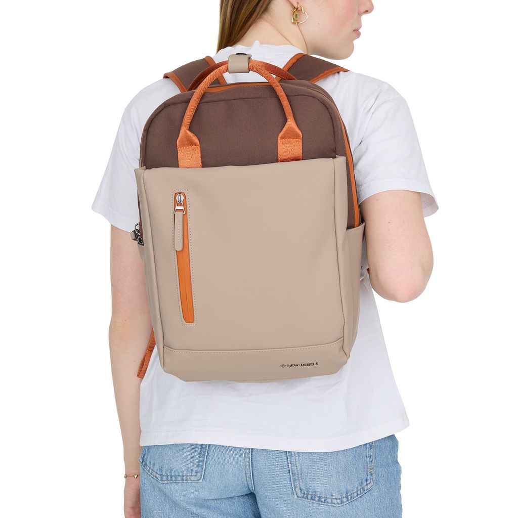 New Rebels Ferron Miami Backpack Laptop 13 inch Coffee