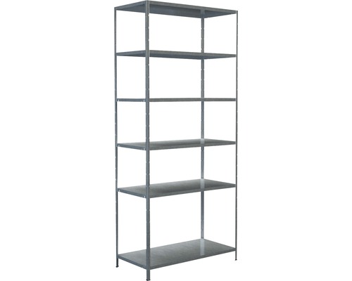 Schulte verzinkte insteekstelling, 230x100x50 cm, 6 legborden, hoekprofielen, draagvermogen 510 kg