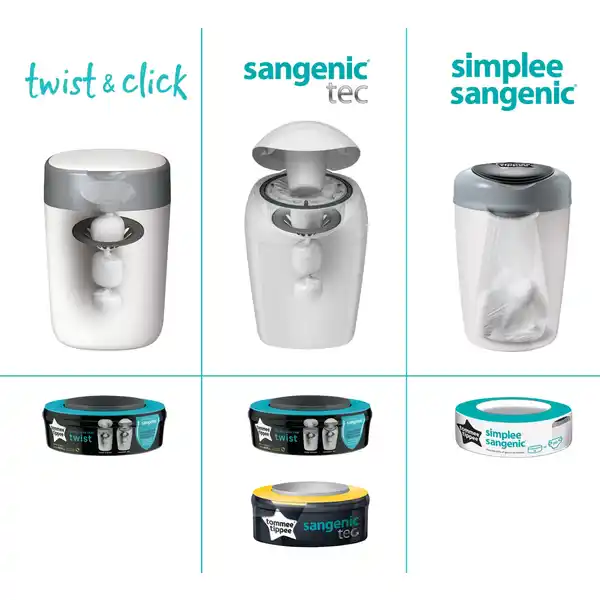 2er Set Nachfüllkassetten für Twist & Click Advanced Windeleimer