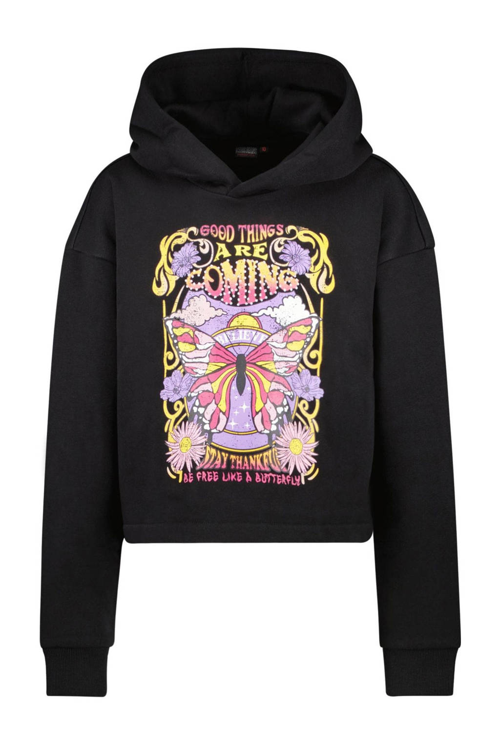 Cars hoodie SOFIA met printopdruk zwart