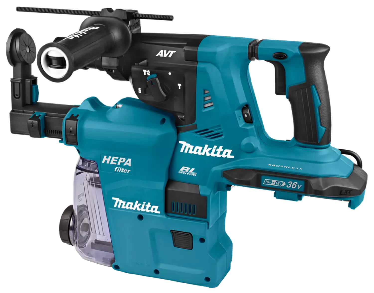 Makita DHR281ZWJ 36V (2x18V) Li-Ion Accu SDS-Plus Combihamer body in Mbox - 2,9J