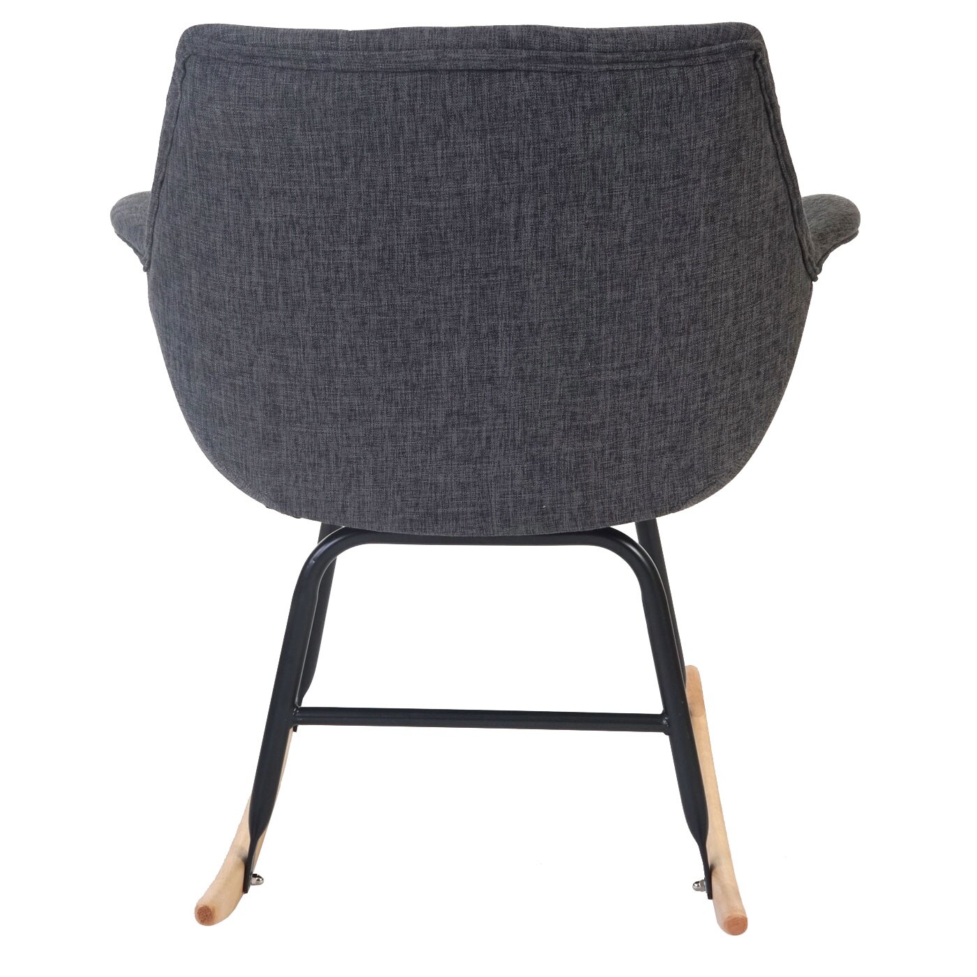 Schaukelstuhl Vaasa T820, Schwingsessel Relaxsessel ~ Textil, grau