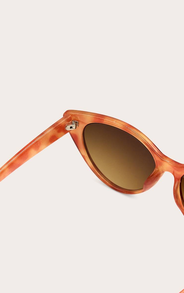 Tortoiseshell Lunettes De Soleil Œil De Chat Prononcé Écaille De Tortue Miel