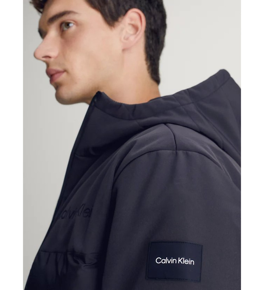 Jaqueta acolchoada Calvin Klein azul-marinho tamanho médio