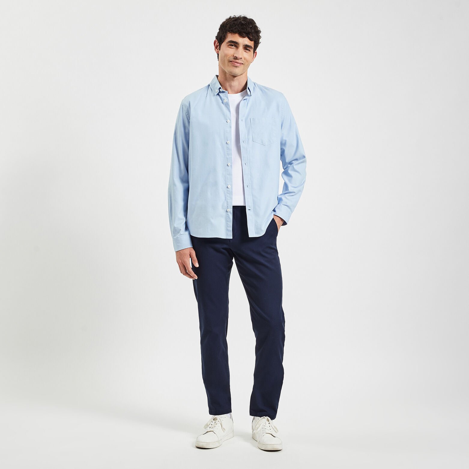 Pantalon chino slim urbain 'le parfait by JULES' Bleu foncé