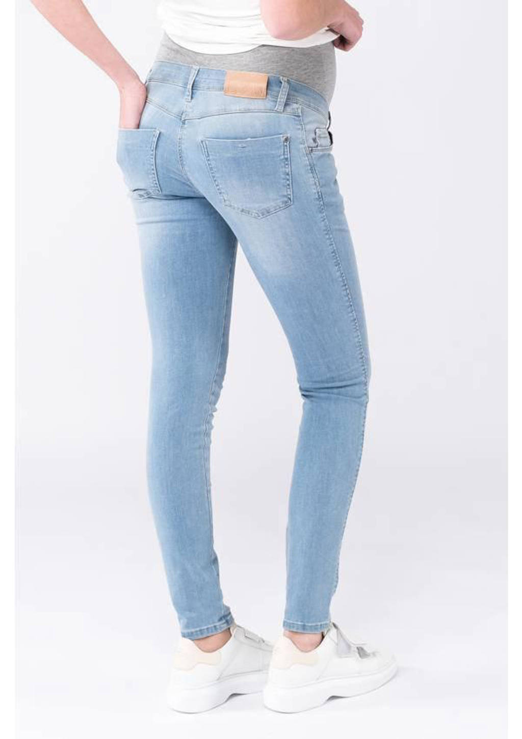 LOVE2WAIT low waist zwangerschaps skinny jeans Sophia light blue denim