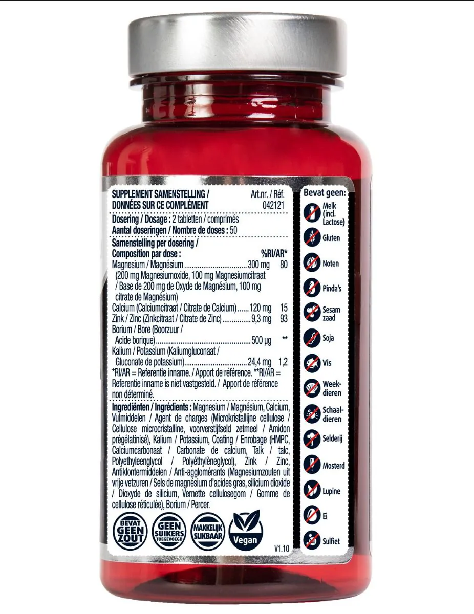 Calcium Magnesium Zink 100 tabletten