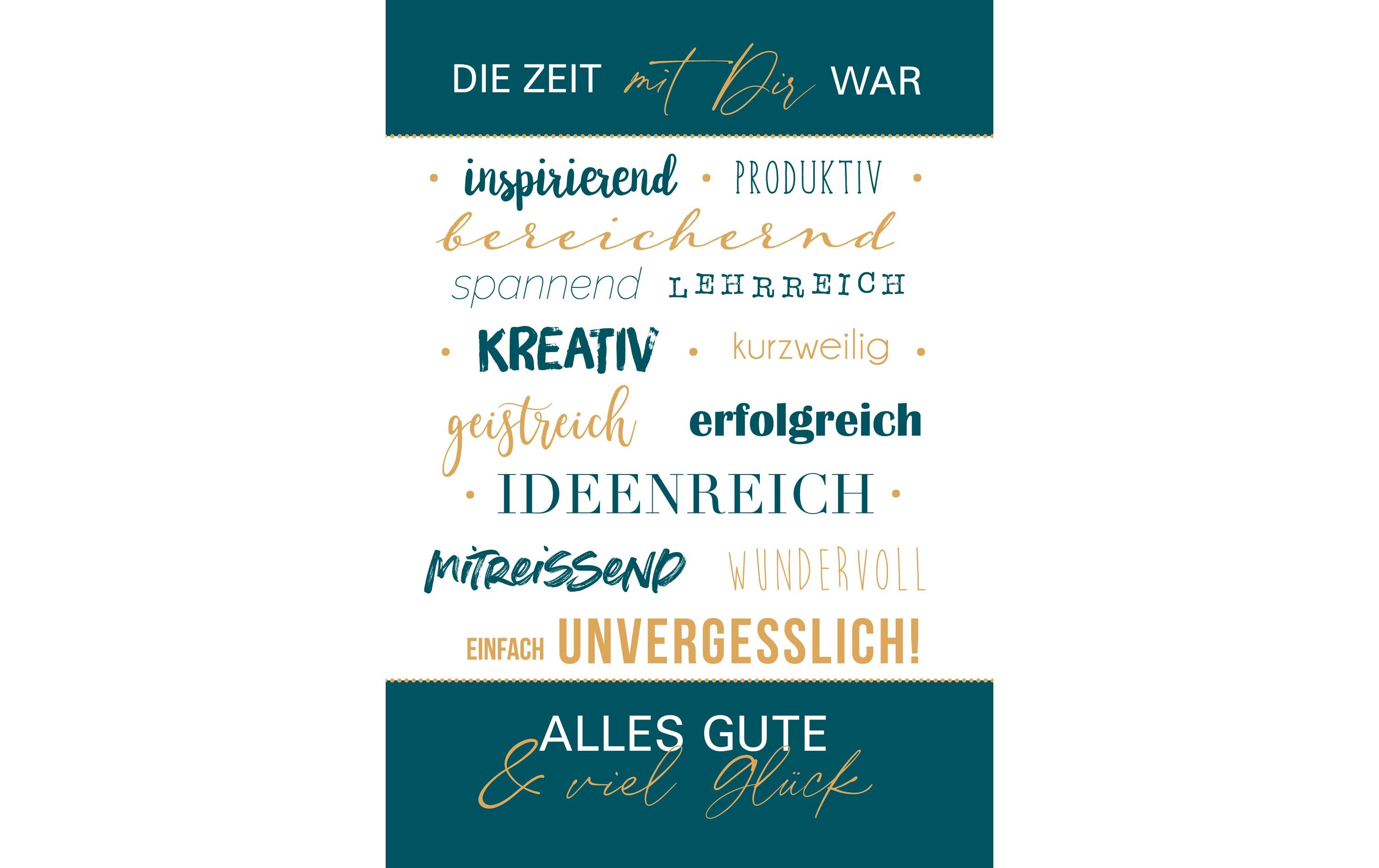 Glückwunschkarte Abschied/Ruhestand A4Glückwunschkarte A4