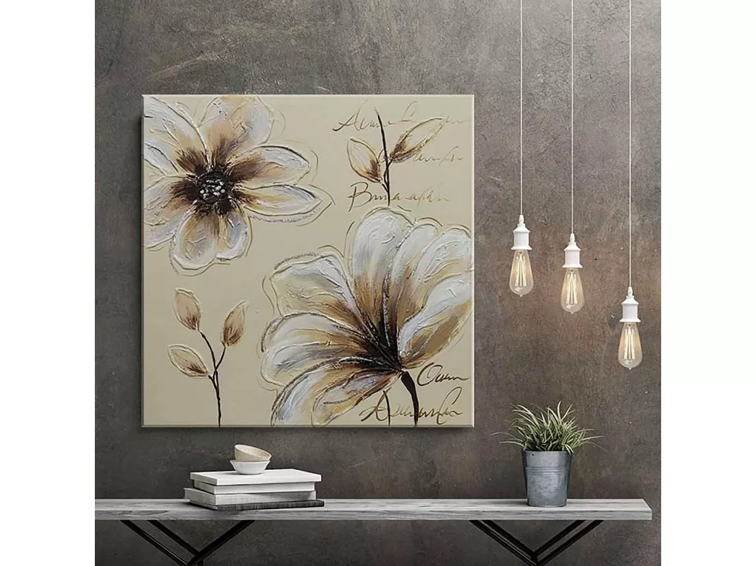 Tableau fleurs 6 - 50 x 50 cm