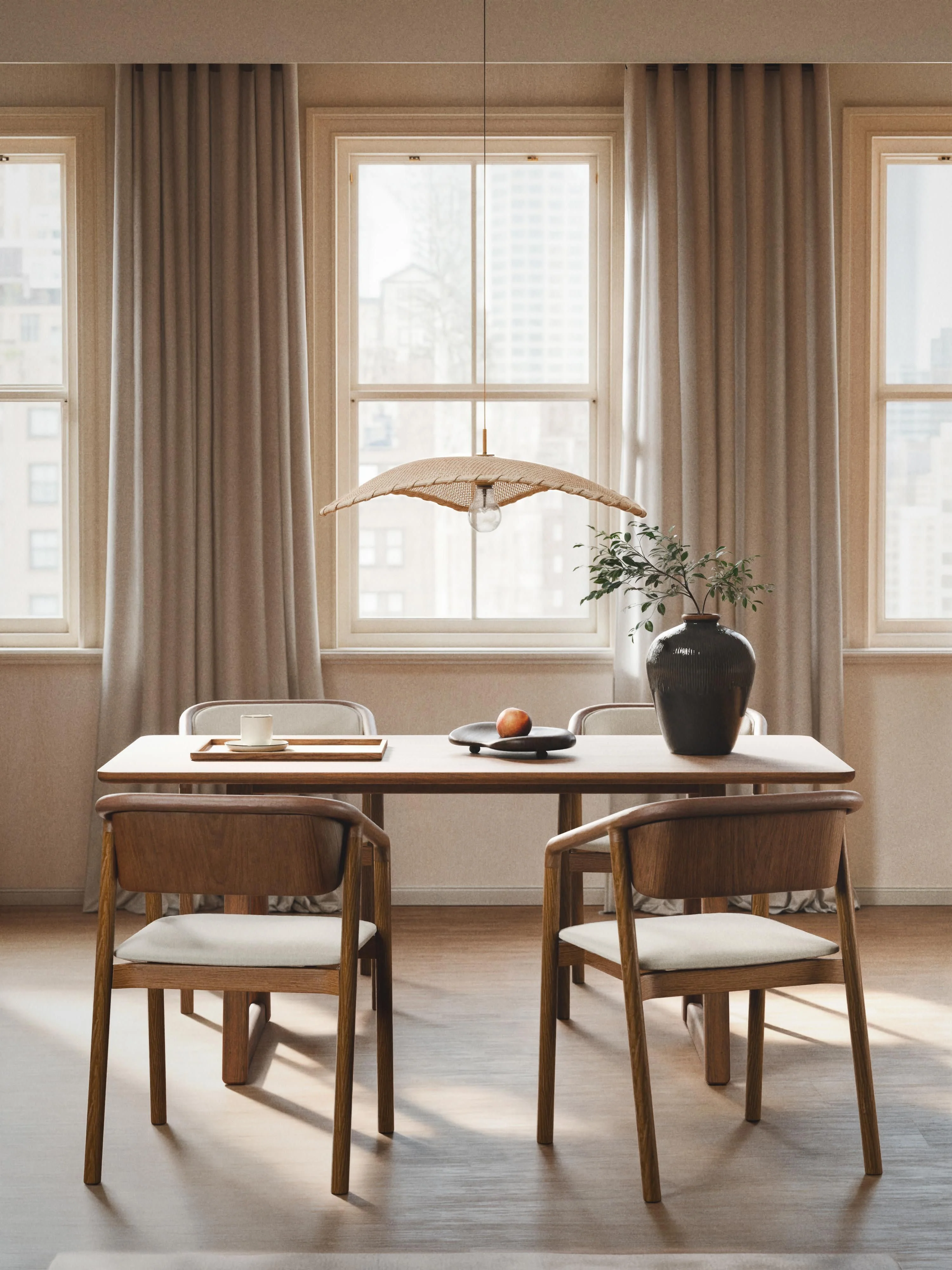 Eettafel Nik van eikenhout, in verschillende formaten