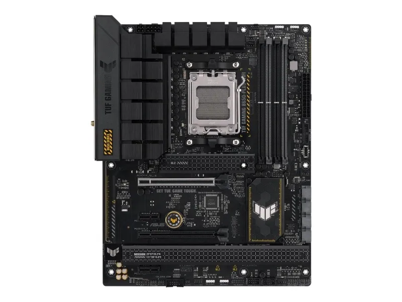 ASUS TUF Gaming B650-Plus WiFi - Bundkort - ATX - Socket AM5 - AMD B650 Chipset - USB-C 3.2 Gen 2x2, USB 3.1 Gen 2, USB 3.2 Gen 2, USB-C 3.2 Gen2, USB-C 3.2 Gen 1 - 2.5 Gigabit LAN, Wi-Fi 6, Bluetooth - onboard grafik (CPU påkrævet) - HD Audio (8-kan
