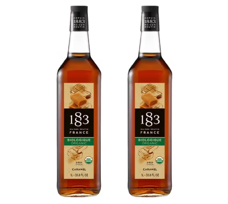 Sirop Caramel BIO - Bouteille verre 1L - 1883 ROUTIN x2
