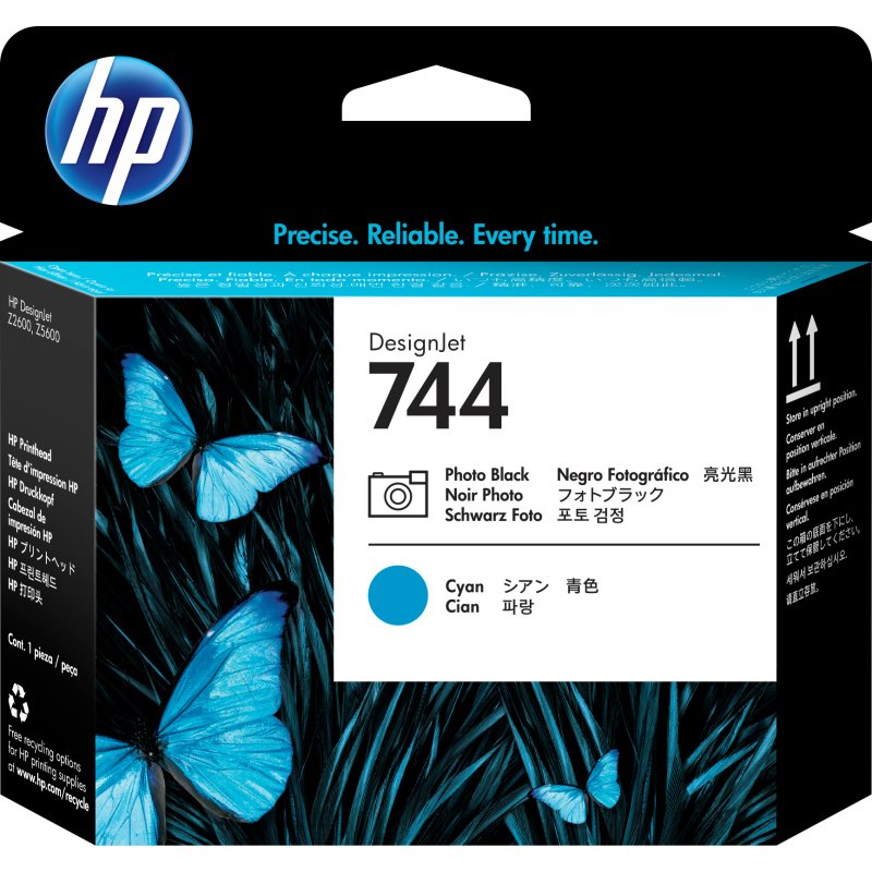 HP Tête d'impression DesignJet 744 photo mat/cyan