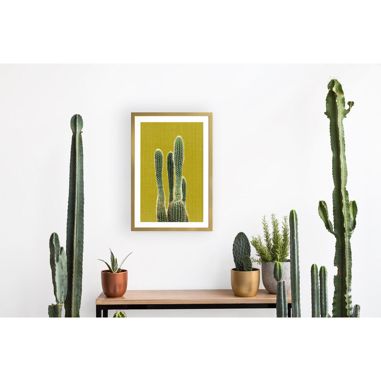 Really Nice Things Cadre Cactus doré - 60x40 cm