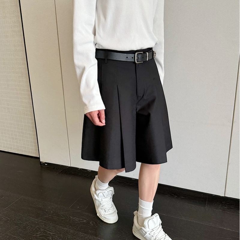 Freehop - Hoge taille effen shorts