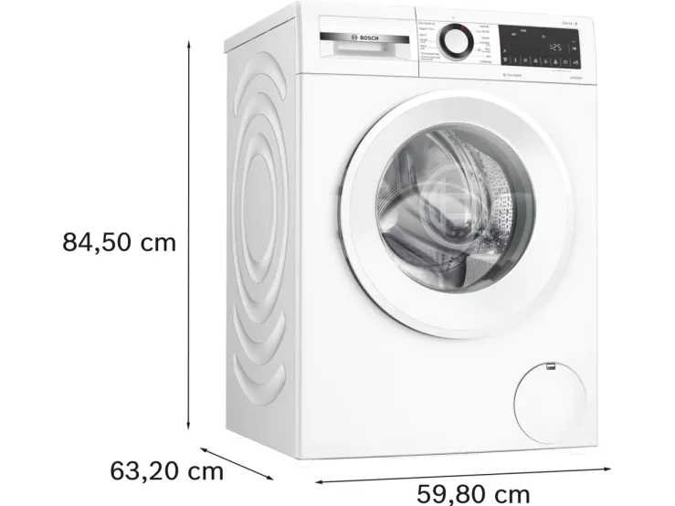 Bosch Serie | 6 WGG242Z2SN - Vaskemaskine - Niche - bredde: 60 cm - højde: 85 cm - frontbetjening - 65 liter - 9 kg - 1200 rpm - hvid