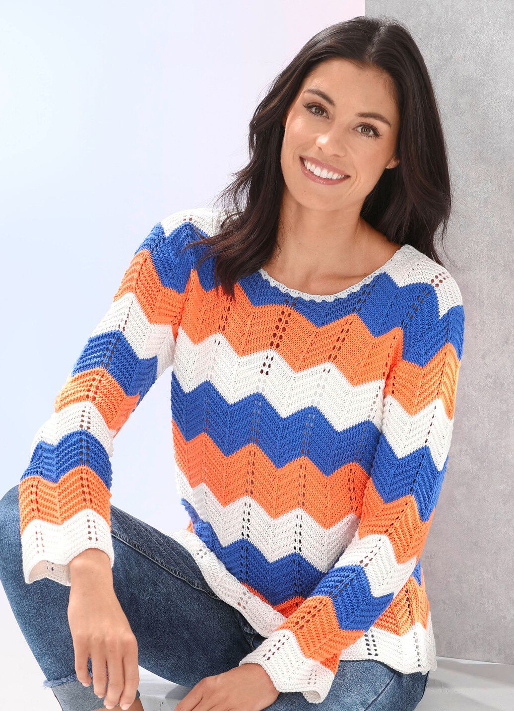 Pullover mit Zackenringeln