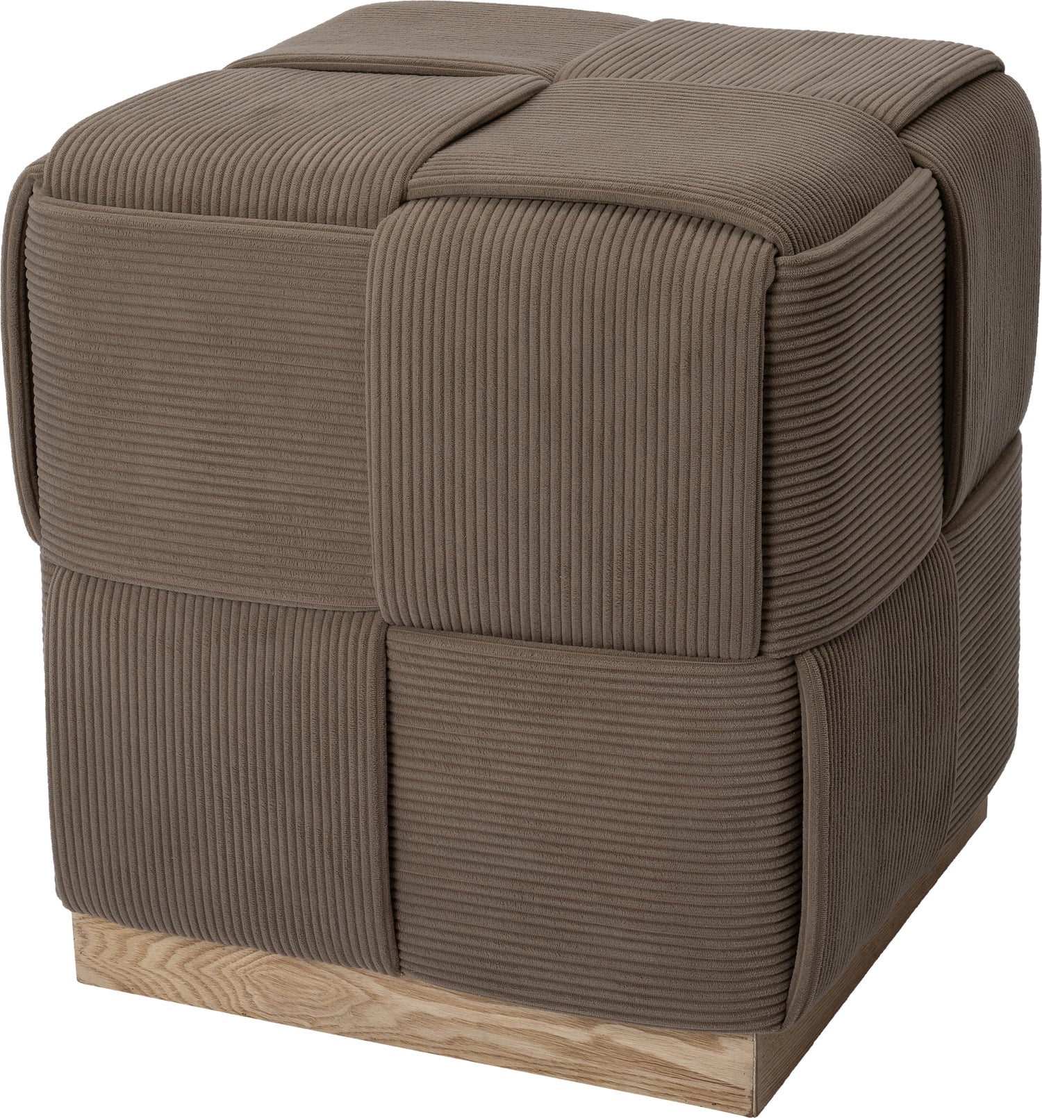 Intratuin poef Eb bruin 45 x 45 x 45 cm