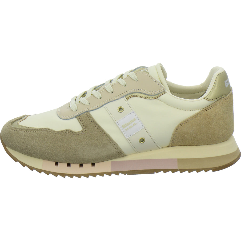 Blauer Sneaker Damen Beige-kombi