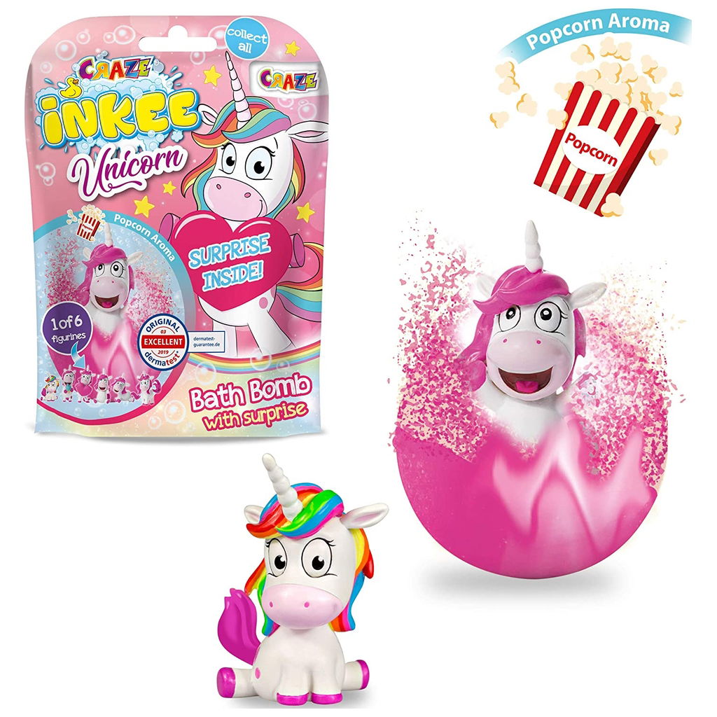 CRAZECRAZE   Inkee Überraschungsbadekugel Unicorn