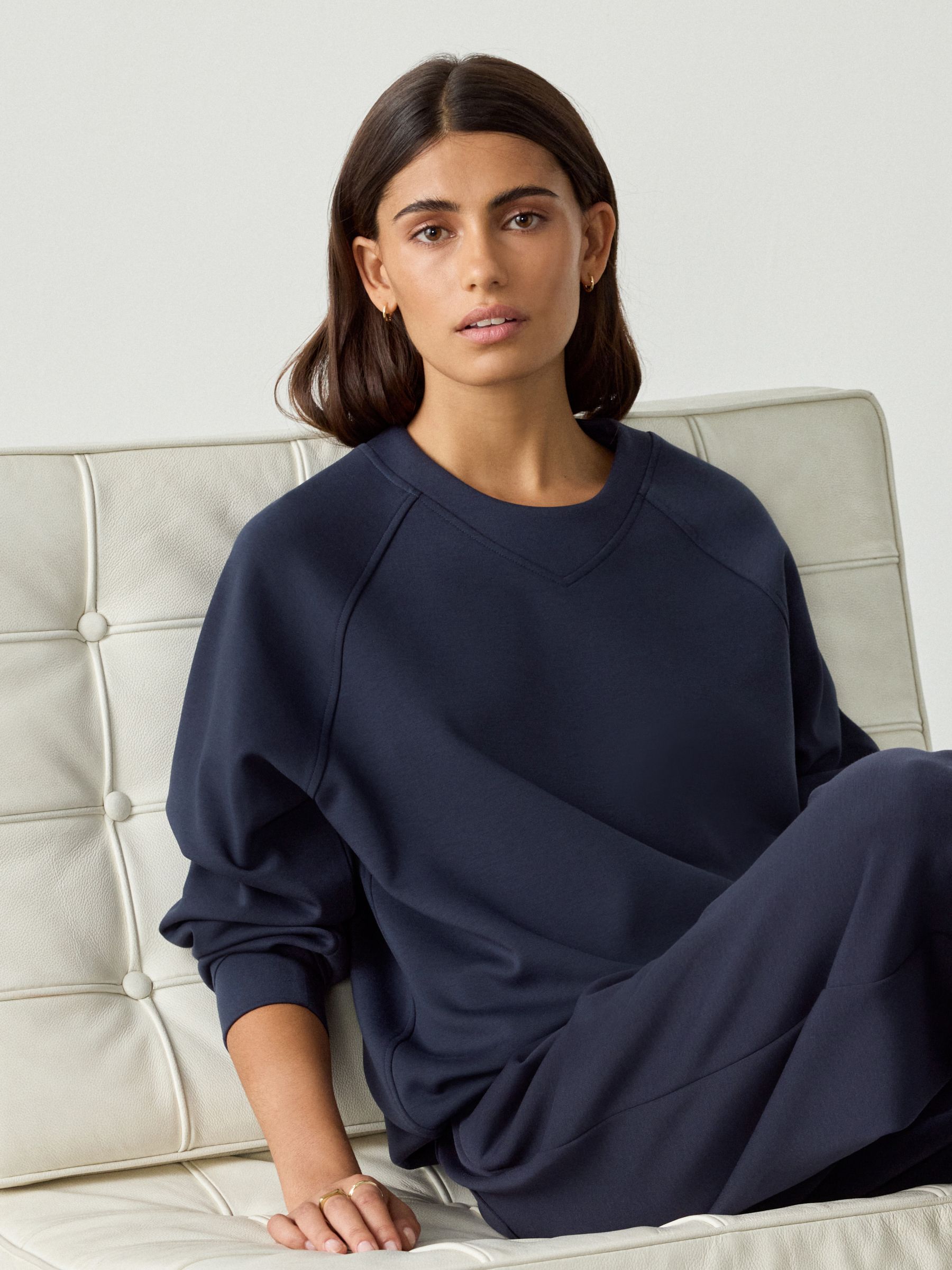 Marineblauw - Katoenrijke ultieme comfort crewneck sweatshirt