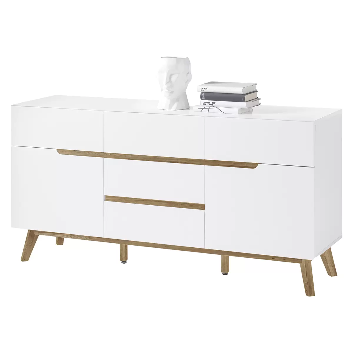 Kommode Cervo Eiche,weiss