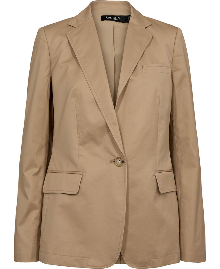 Lauren Ralph Lauren Cotton Twill Blazer Beige