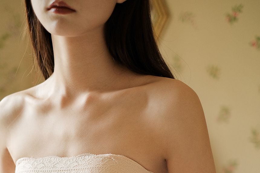 Sithon - Strapless bh zonder beugels van kant